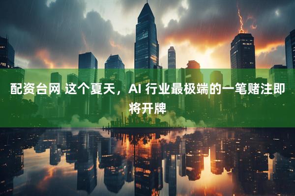配资台网 这个夏天，AI 行业最极端的一笔赌注即将开牌